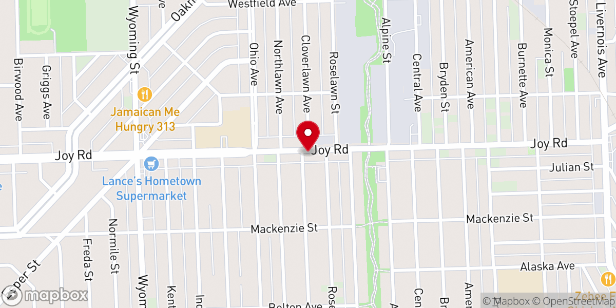 Map showing location of Fellowship Chapel Ministries C.O.G.I.C.