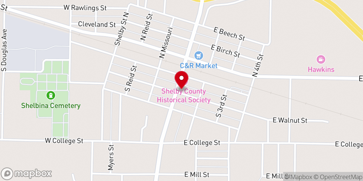Map showing location of Church of Christ