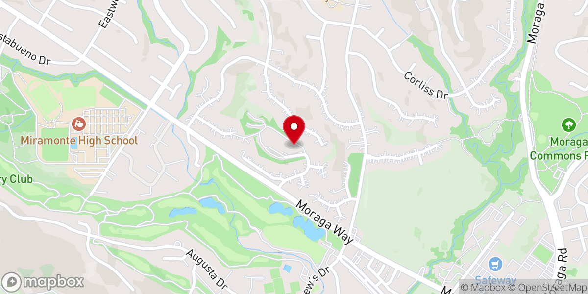 Map showing location of Moraga Valley Presbyterian Church