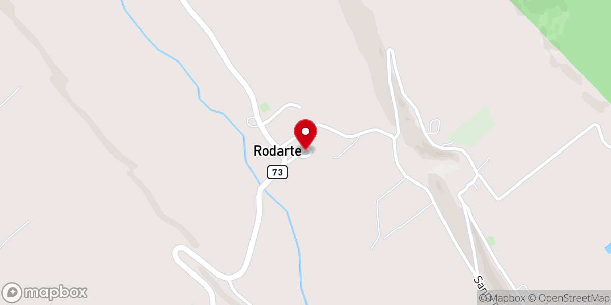 Map showing location of Santa Barbara Catholic Church