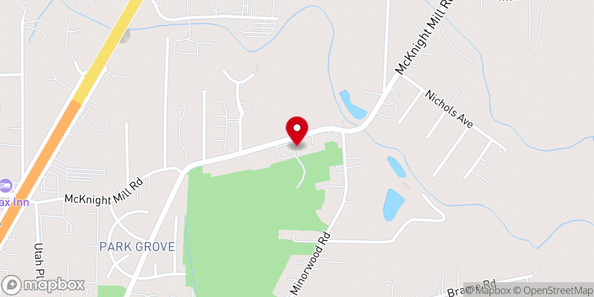 Map showing location of North Buffalo Chapel