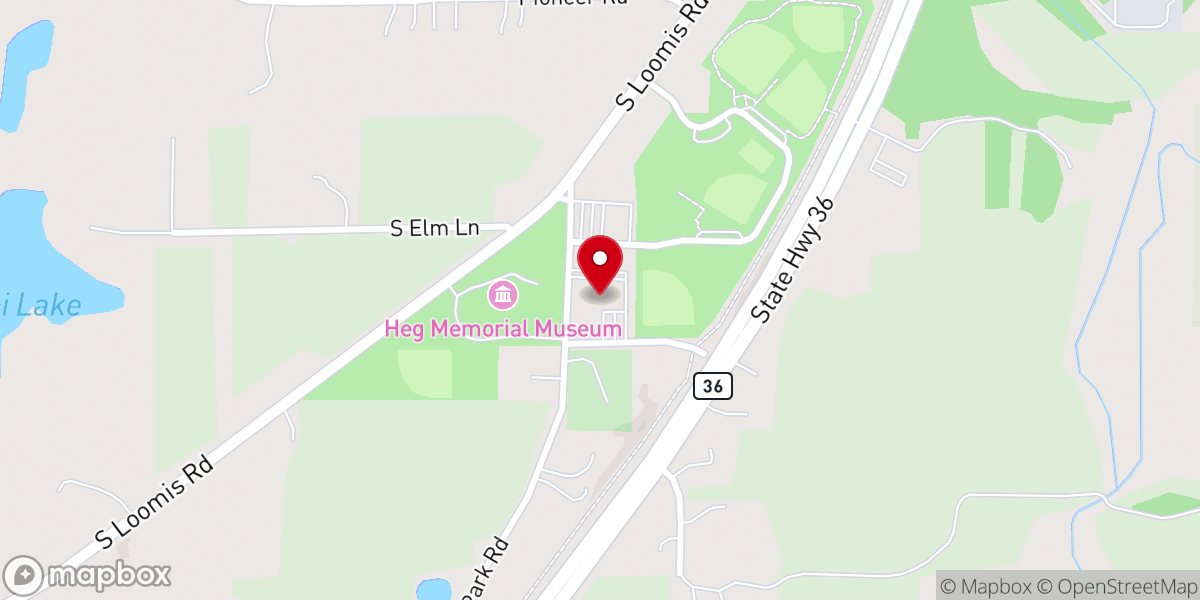Map showing location of Norway EV Lutheran Church