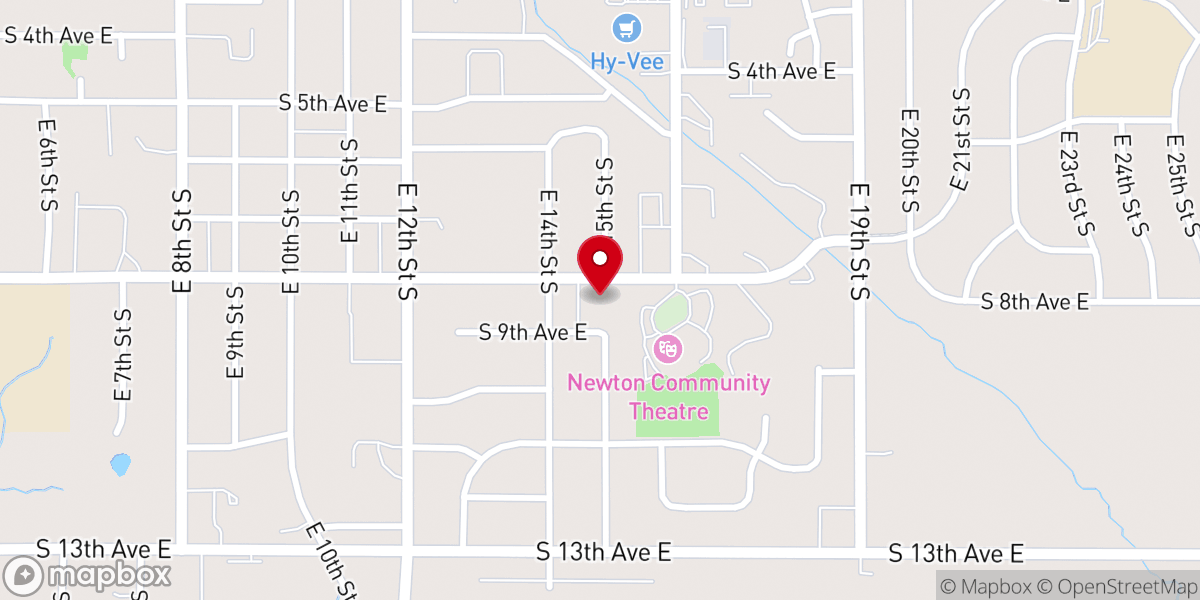 Map showing location of Holy Trinity Lutheran Church