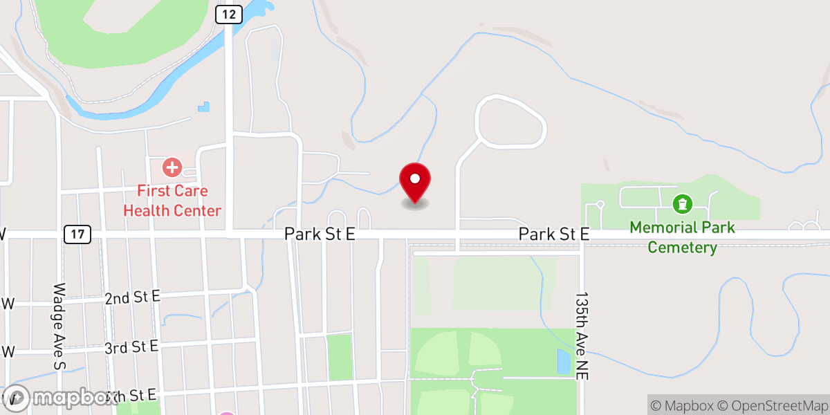 Map showing location of St. Mary's Catholic Church