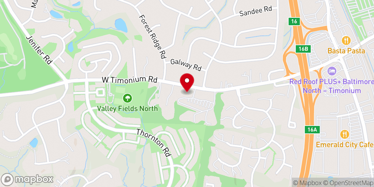 Map showing location of Timonium Presbyterian Church, PCA
