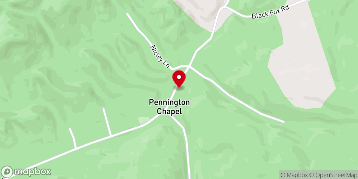 Map showing location of Penington Chapel Missionary Baptist Church