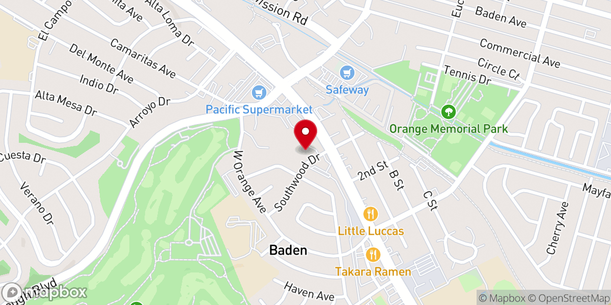 Map showing location of Our Redeemers Lutheran Church