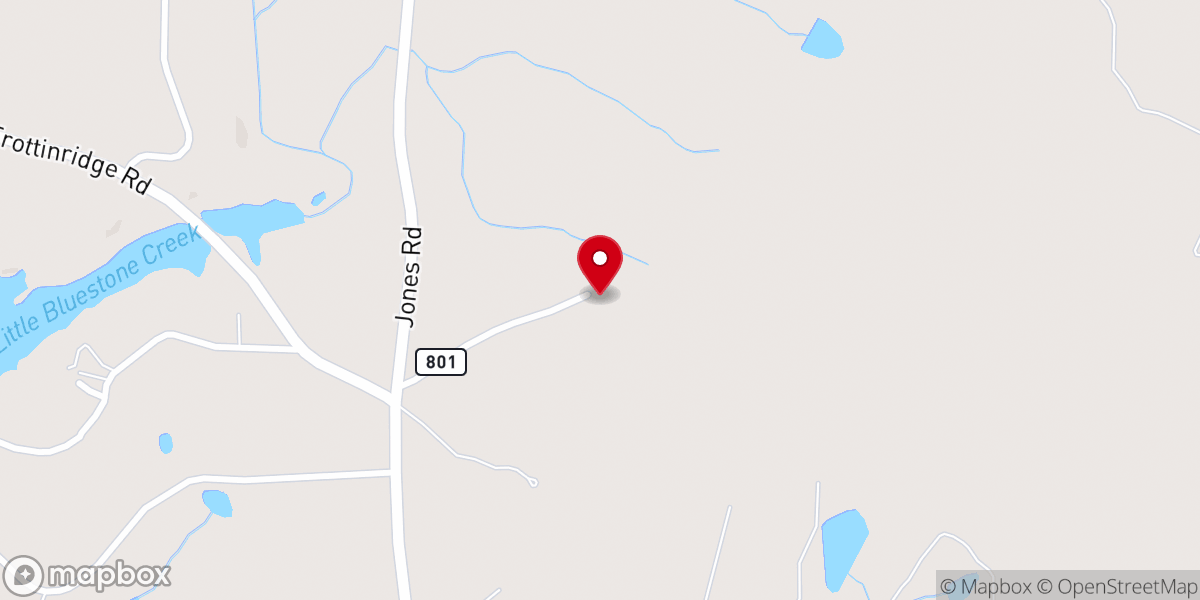 Map showing location of Cedar Grove Baptist Church