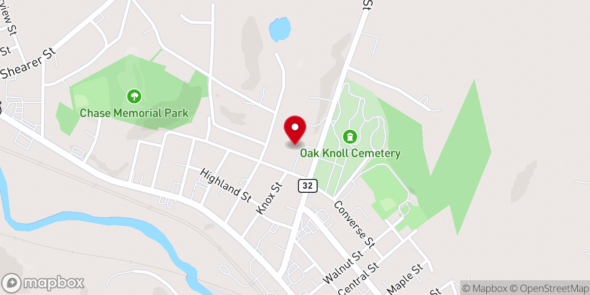 Map showing location of St Thomas Parish Center