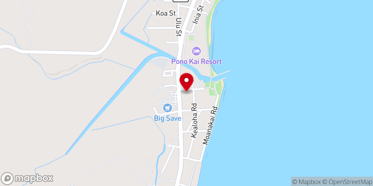 Map showing location of Kapaa Seventh-day Adventist Church