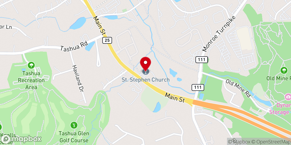 Map showing location of St Stephen's Roman Catholic Church