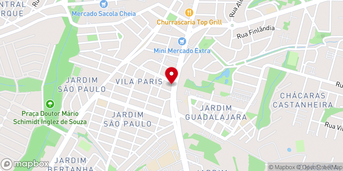 Map showing location of Igreja Universal do Reino de Deus