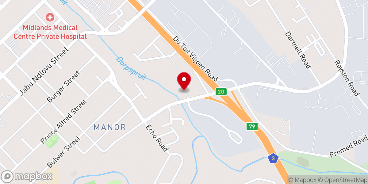 Map showing location of ST. JOAN OF ARC CATHOLIC CHURCH (KwaSigujana)