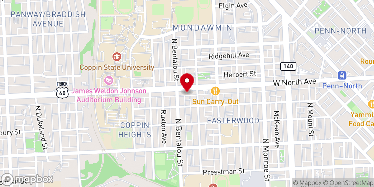 Map showing location of Mount Zion United Church of God
