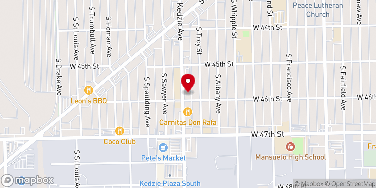 Map showing location of Saint John's Polish National Catholic Church