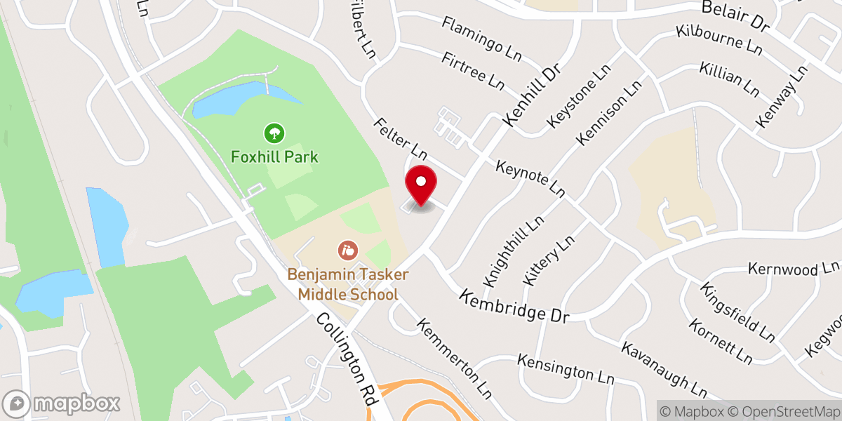Map showing location of Belair Church of Christ