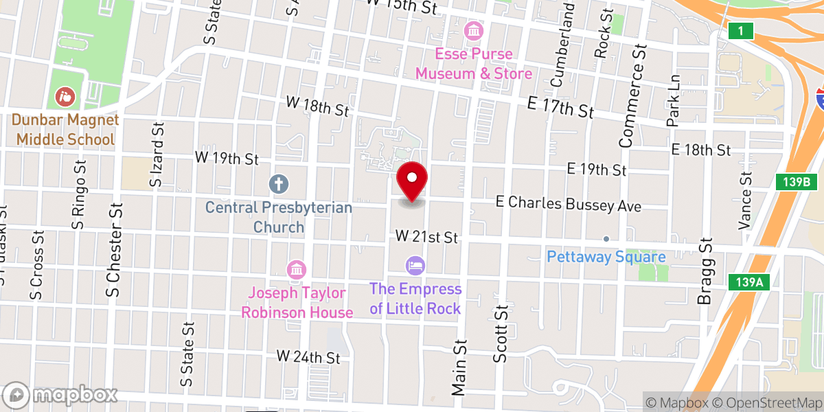 Map showing location of Little Rock Community Church