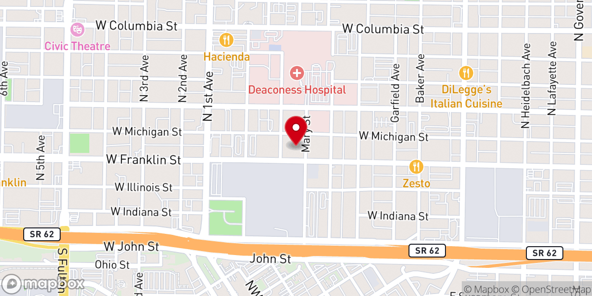 Map showing location of CAJE (Congregations Acting for Justice and Empowerment)