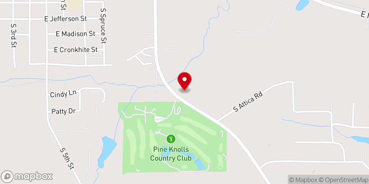 Map showing location of Knoxville Iowa SDA Church
