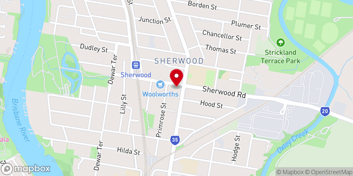 Map showing location of St Matthew's Anglican Church