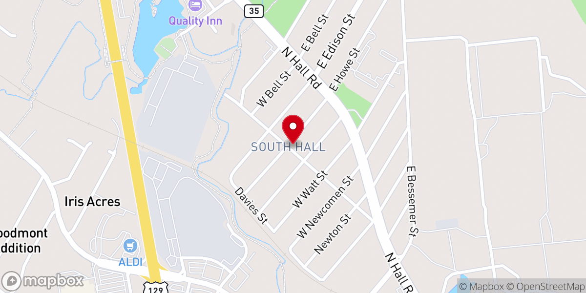 Map showing location of Robinson Chapel CPCA