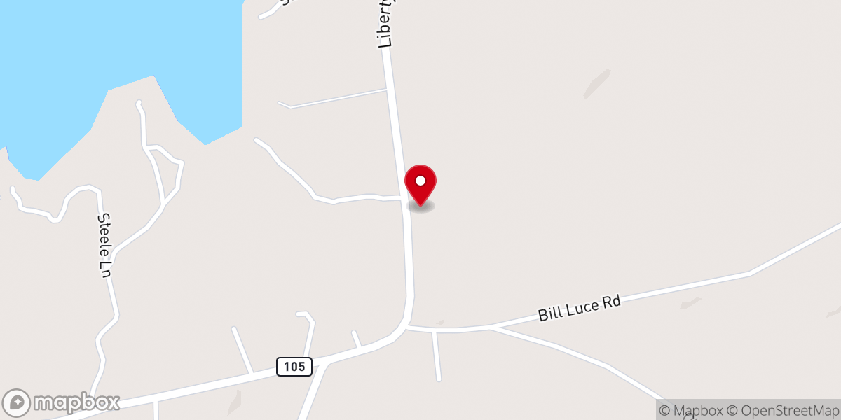 Map showing location of Washington Village Church