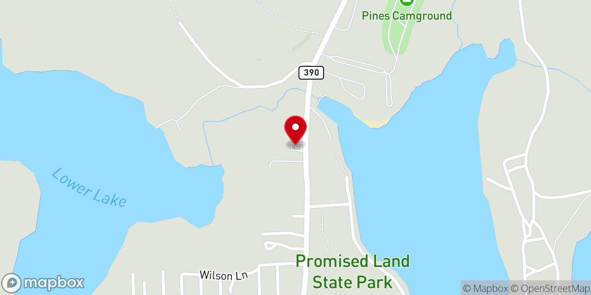 Map showing location of Promised Land Protestant Community Church