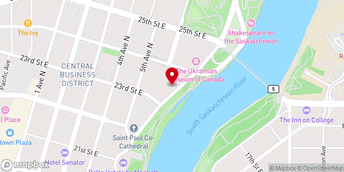 Map showing location of Cathedral of St. John the Evangelist