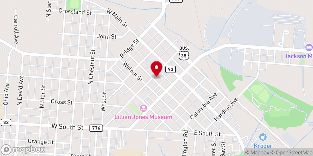 Map showing location of Christ United Methodist Church