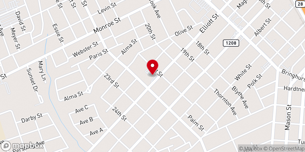 Map showing location of Our Lady of Prompt Succor Catholic Church