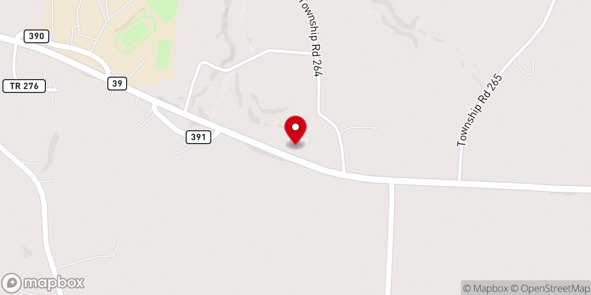 Map showing location of Millersburg Church of God