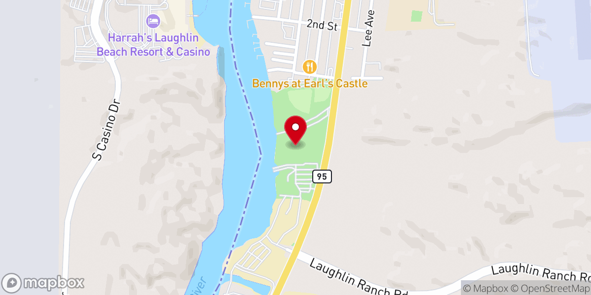 Map showing location of Bullhead City Community Park