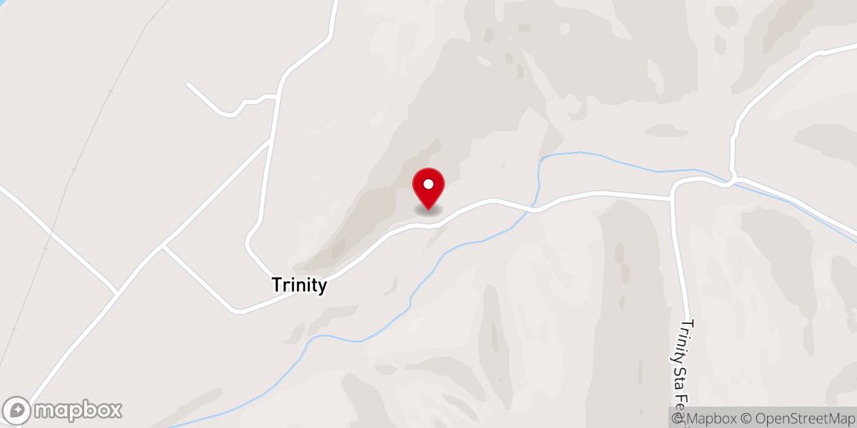 Map showing location of Sand Hill Church