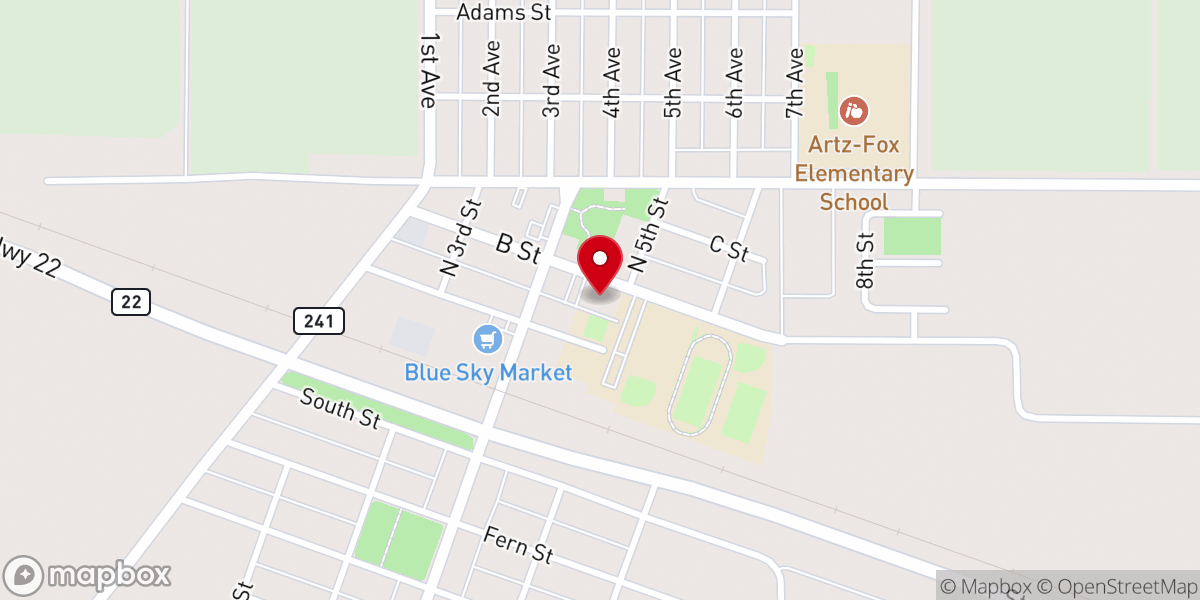 Map showing location of Grace Brethren Church of Mabton