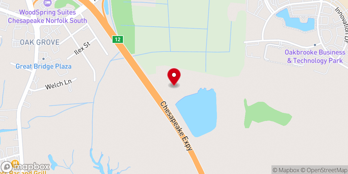 Map showing location of Shoreline Church of Christ