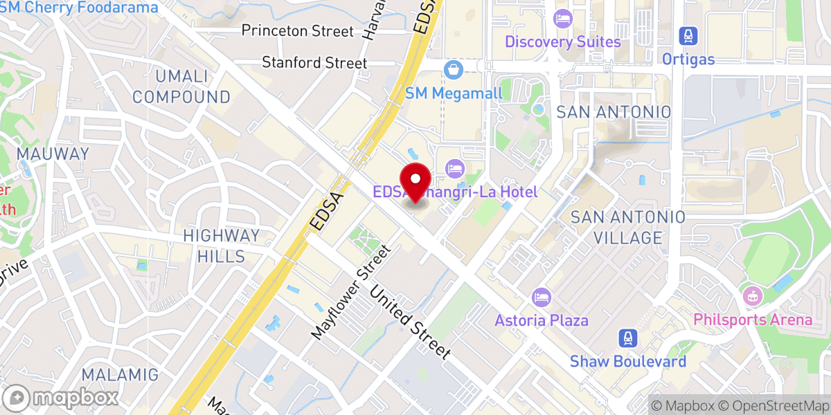 Map showing location of River of God Ortigas