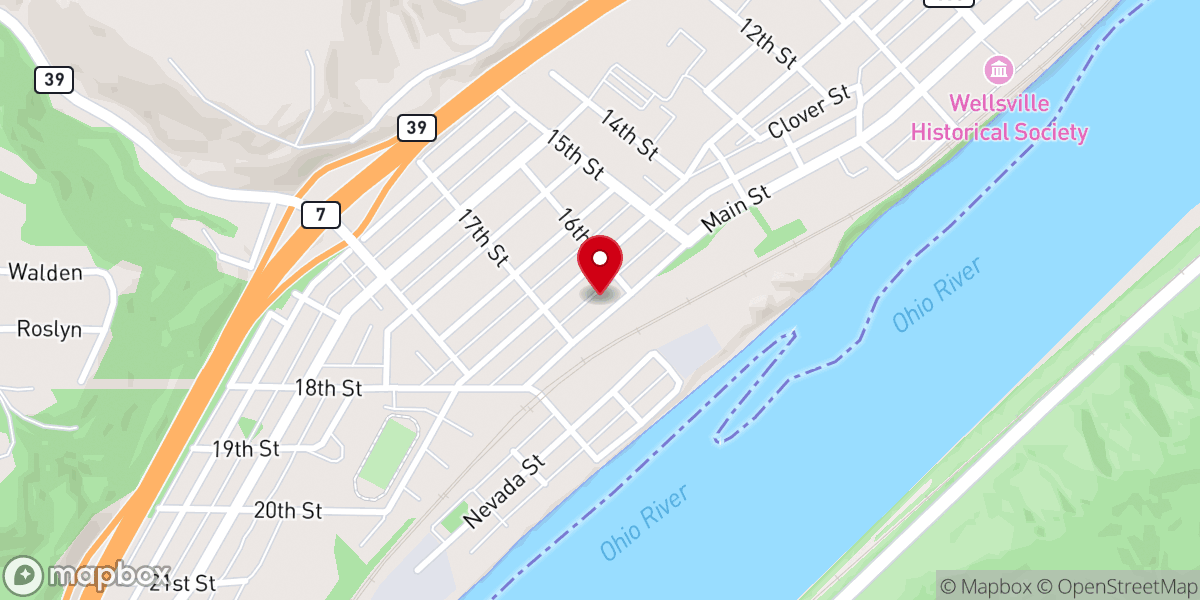 Map showing location of Mount Sinai Fire Baptized Holiness Church