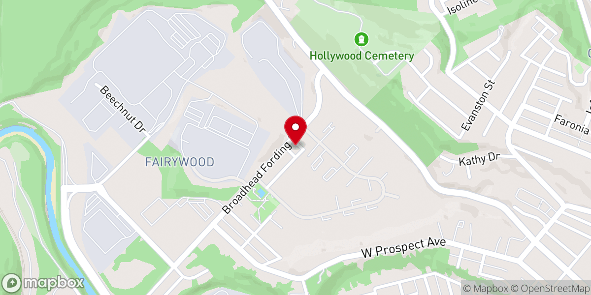 Map showing location of The Salvation Army Pittsburgh Westside