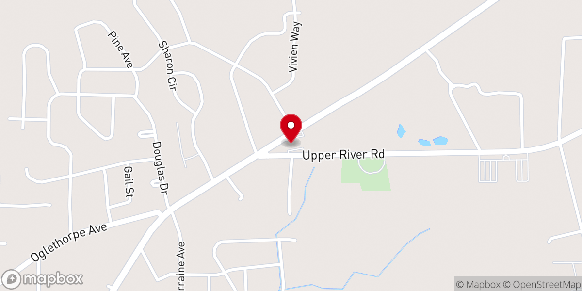 Map showing location of Cheek Memorial Baptist Church