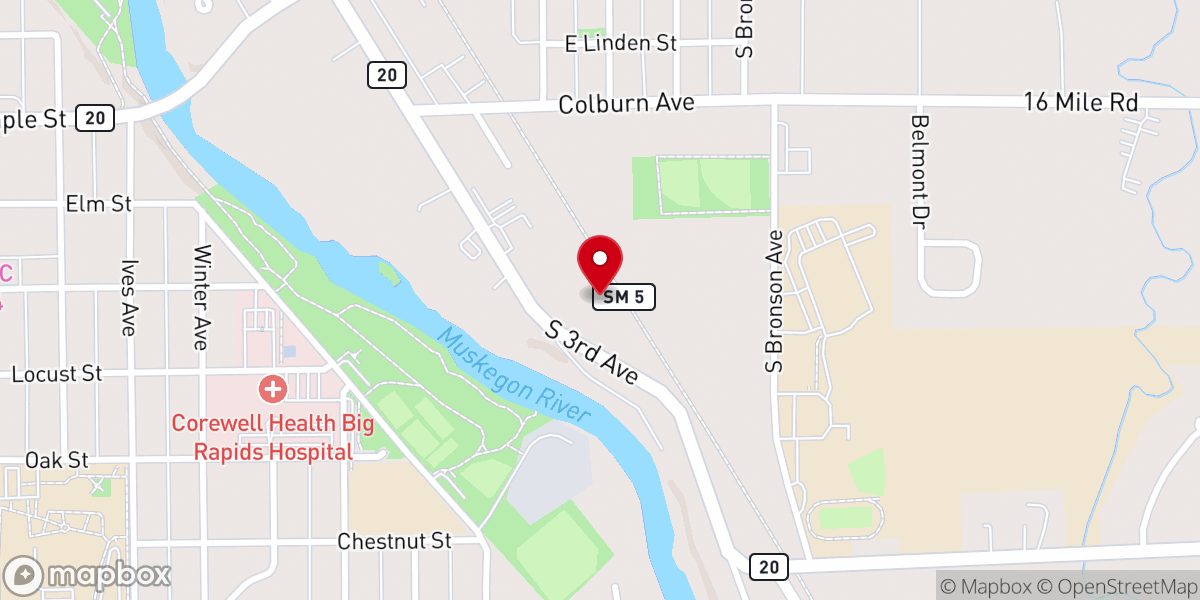 Map showing location of Catholic Charities