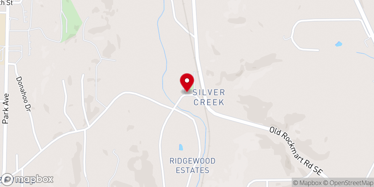 Map showing location of Silver Creek United Methodist