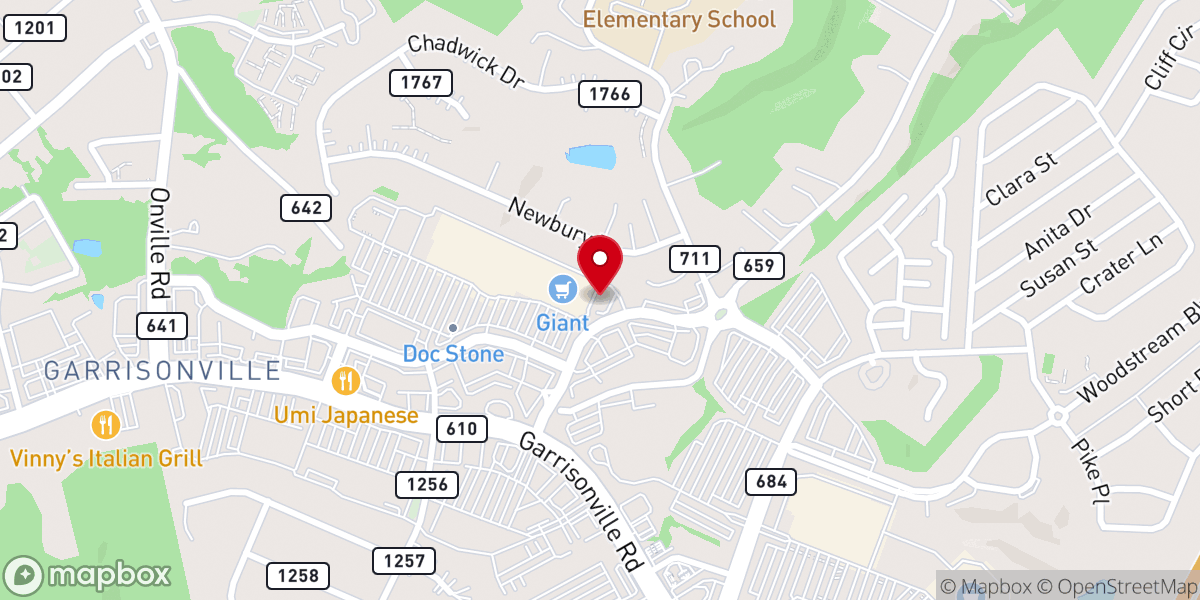 Map showing location of Lord of the Harvest Ministries
