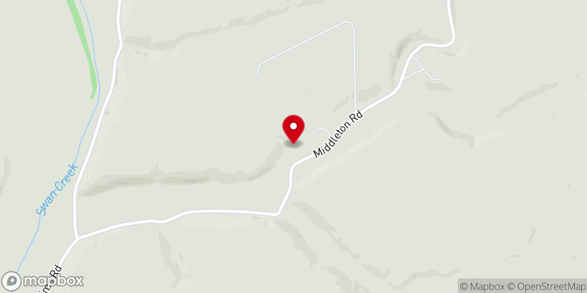 Map showing location of Middleton Church