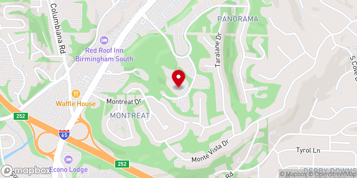 Map showing location of Mountaintop Church