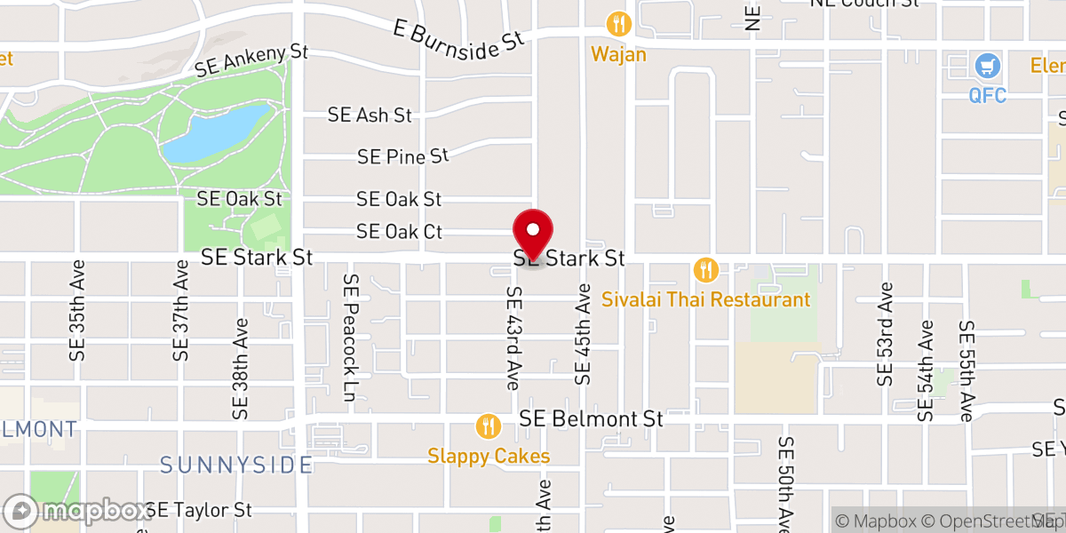 Map showing location of Multnomah Friends Meeting