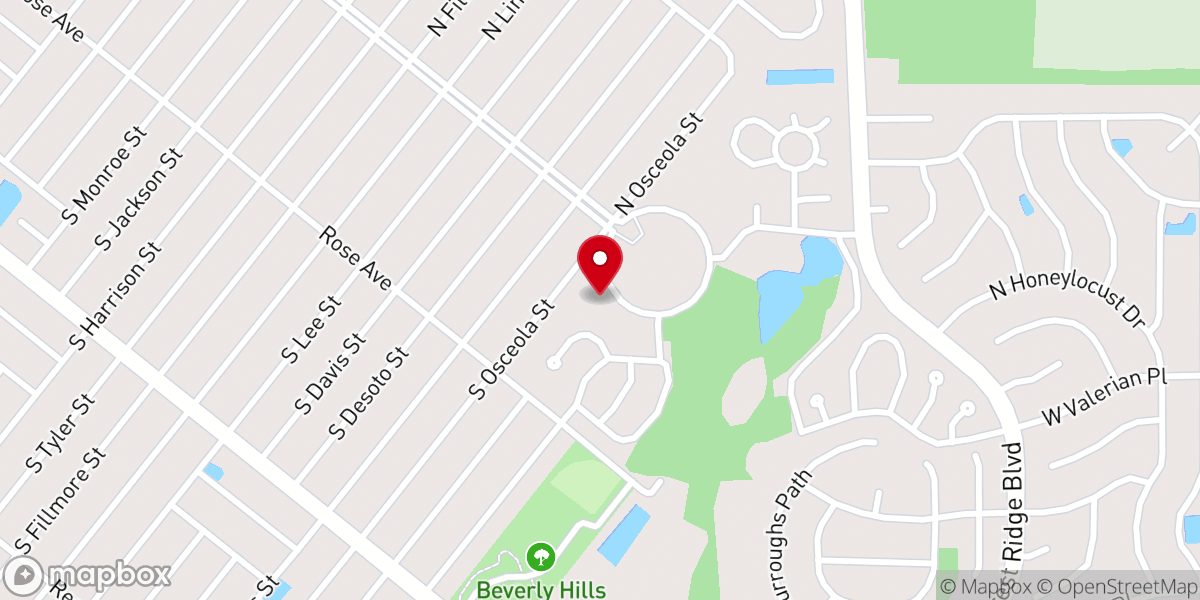 Map showing location of Hills Church