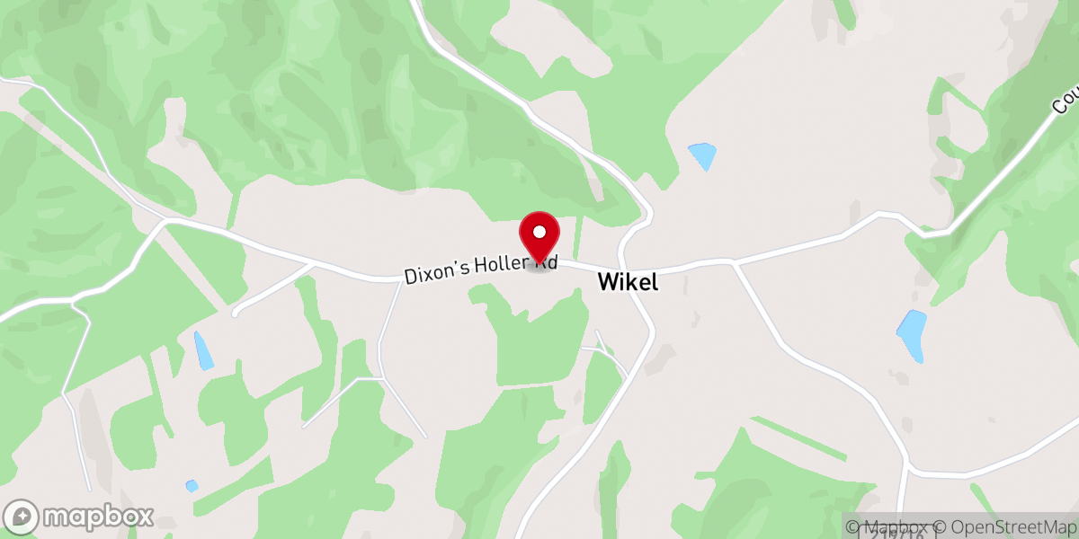 Map showing location of Wikel Baptist Church
