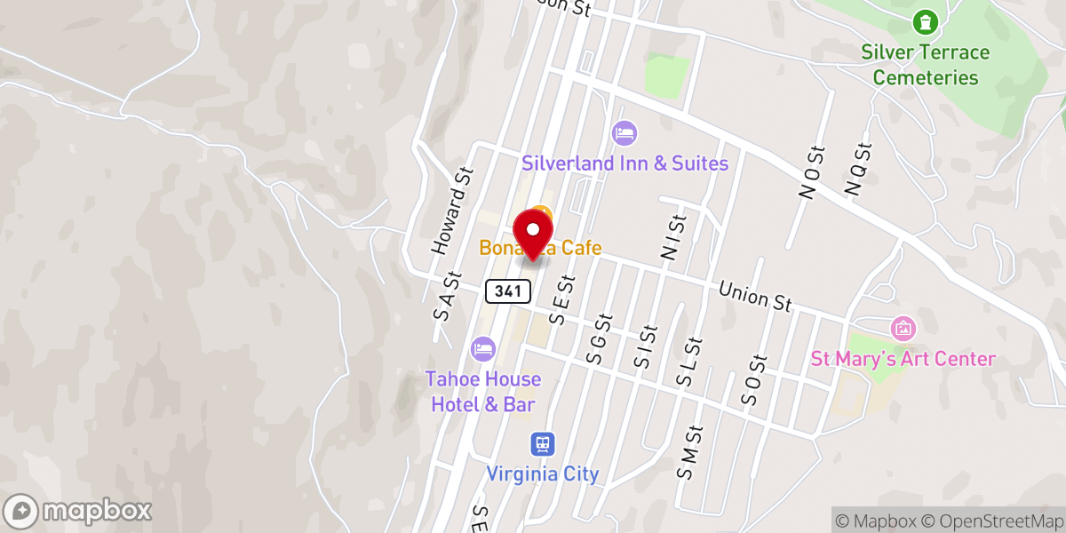 Map showing location of Virginia City Historic District (Virginia City, Nevada)