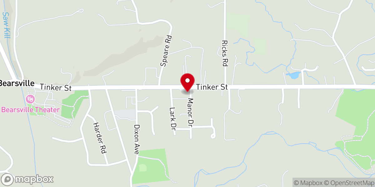 Map showing location of Overlook United Methodist Church