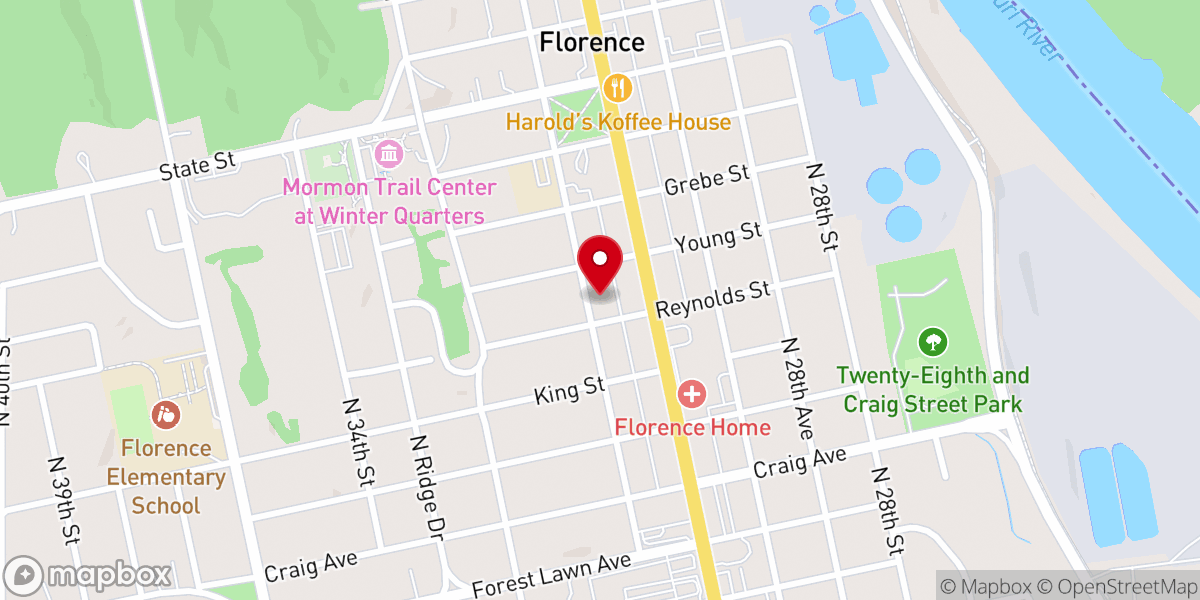 Map showing location of Third Church of Christ, Scientist